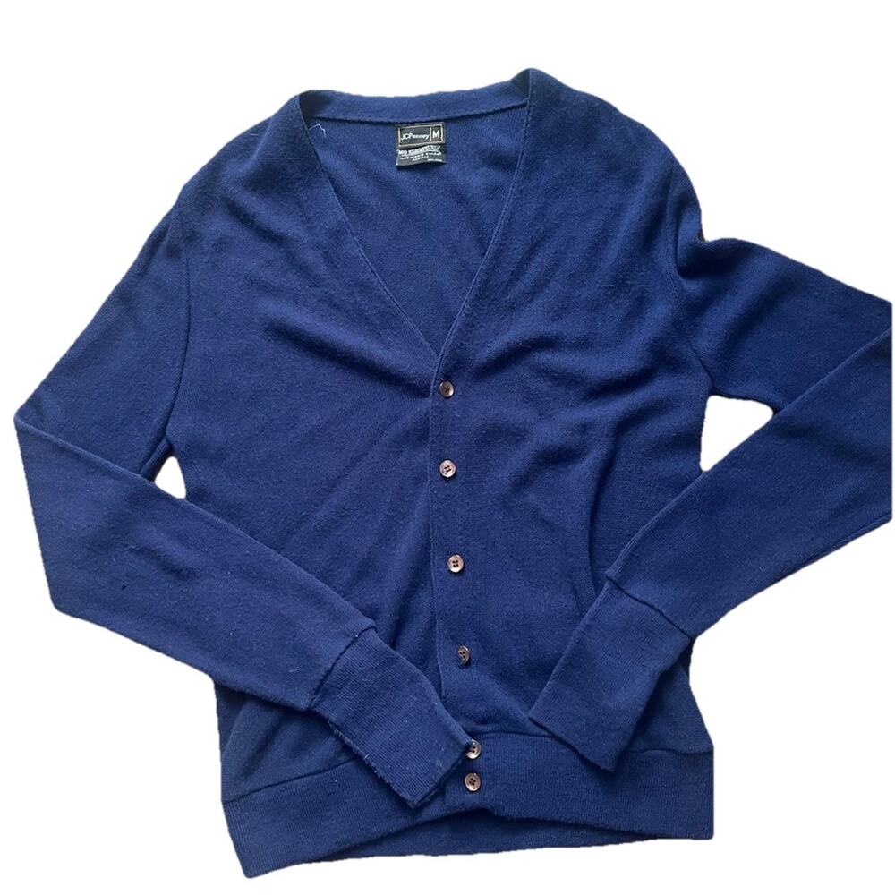 Vintage Classics Grandpa Cardigan Sweater Orlon Acrylic Made In USA Size Medium